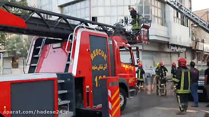 فیلم آتش سوزی یک هتل در مشهد ن...