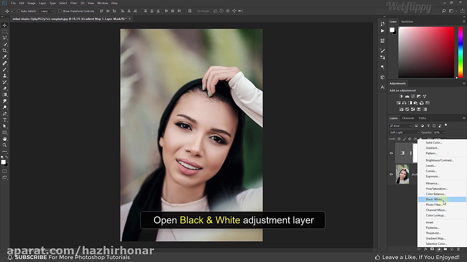 آموزش فتوشاپ جلوه رنگ پوست طلا...