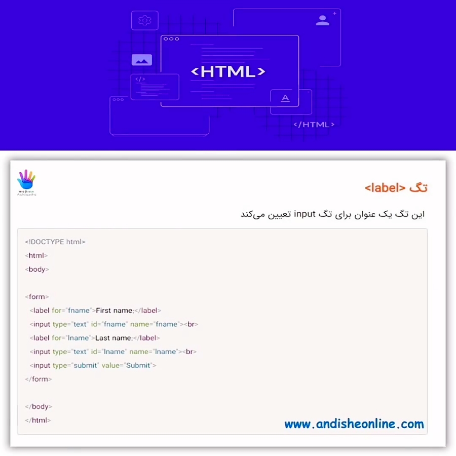 آموزش تگ های HTML
