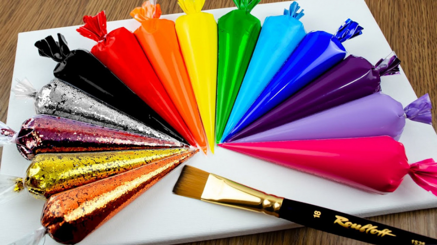 نقاشی با کیسه های لوله کشی اکل...