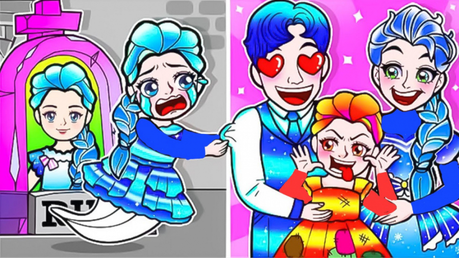 لباس دختر یخ زده در مقابل مادر...