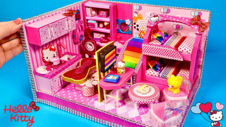 ساخت خانه مینیاتوری صورتی با ا...