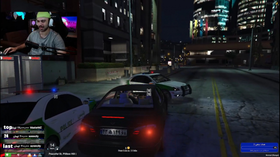 تعقیب گریز شد با شوتی 3 تا بنز...