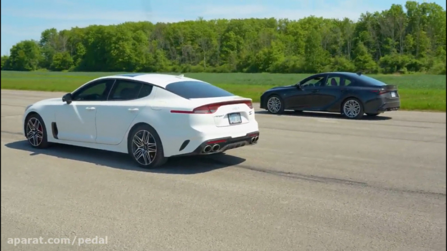 درگ کیا استینگر با لکسوس IS