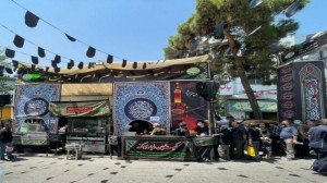 پرچم امام حسین (ع) خواری شده ب...