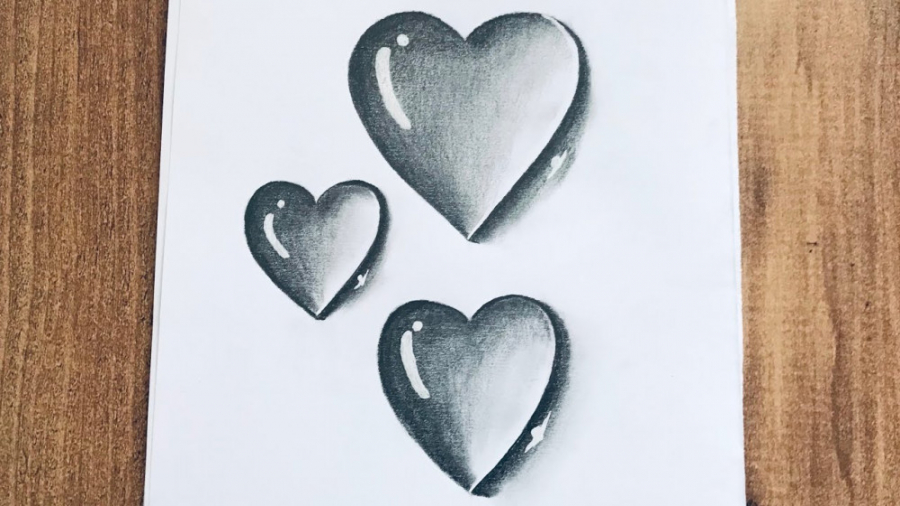 نقاشی گام به گام قلب  طراحی قط...