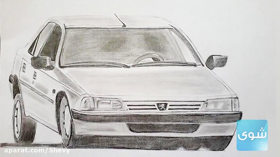 نقاشی پژو 405 شوتی با آهنگ شوت...