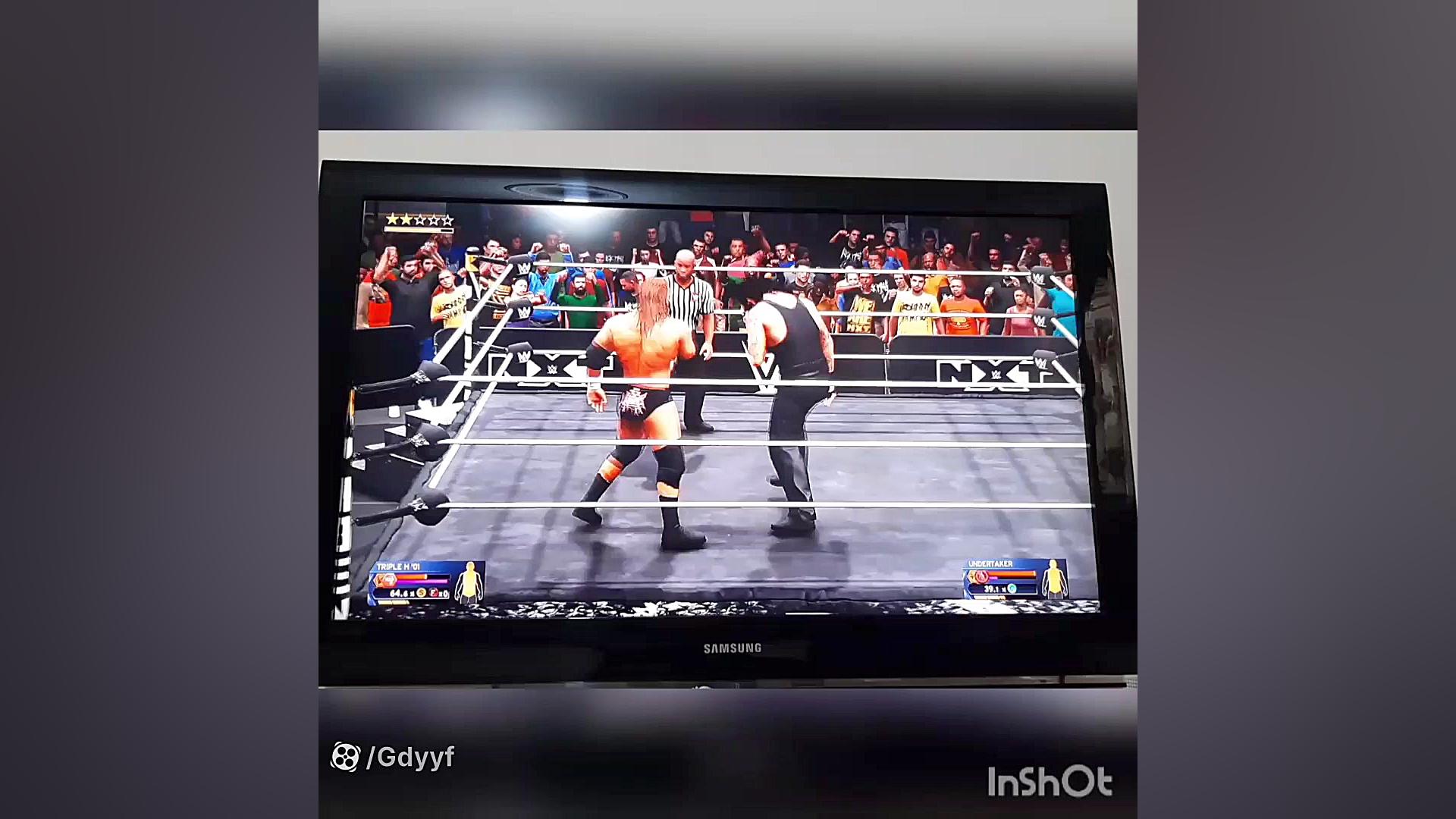 کشتی کج آندر تیکر و تریپل اچ