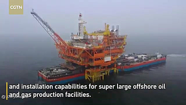 نصب بزرگ‌ترین سکوی نفتی فراساح...