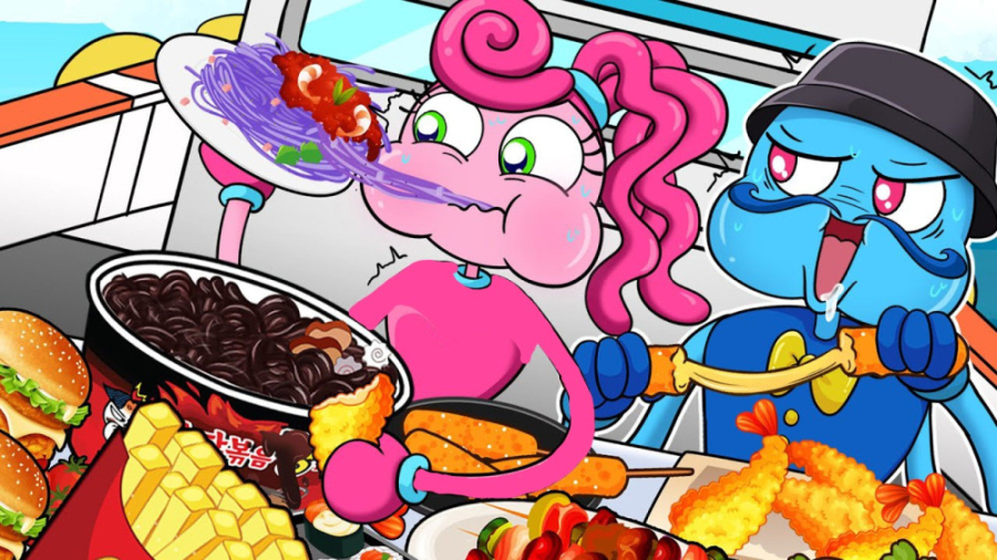 چالش غذا خوردن خانواده مامی لا...