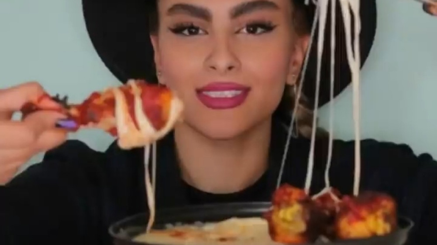 مونا فود چالش غذا خوری آسمر فو...