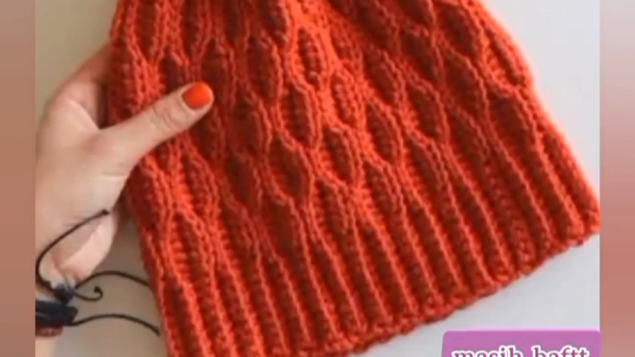 آموزش بافت کلاه لونه زنبوری