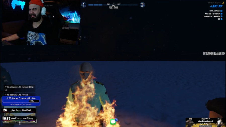 جی تی ای عمو هیتمن اتش گرفت !!