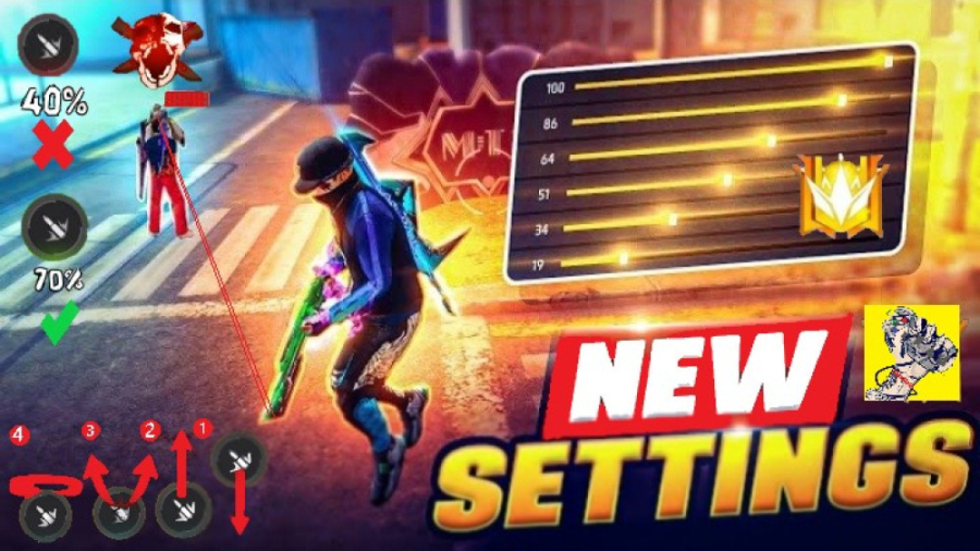 آموزش تنظیمات هدشات فری فایر F...