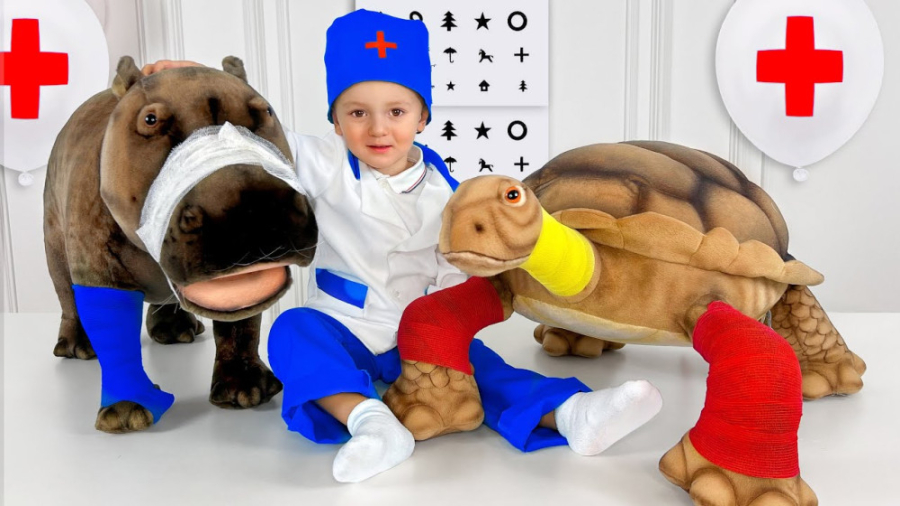 سنیا و نیکی در نقش پزشک حیوانا...