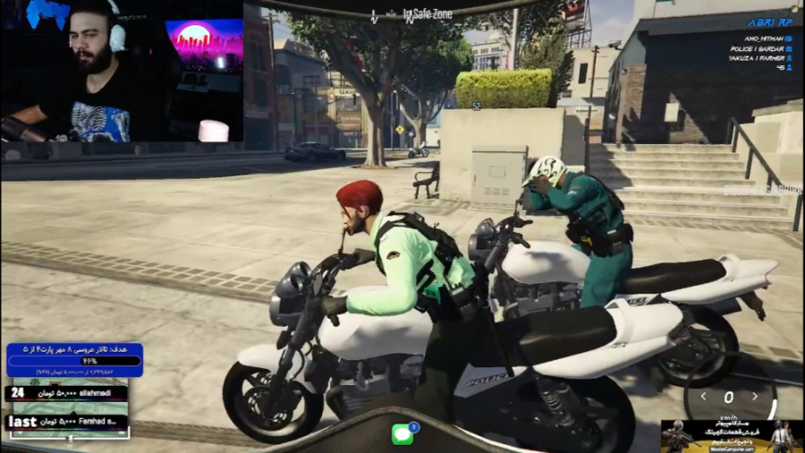 جی تی ای پلیس ها سوار موتور سن...