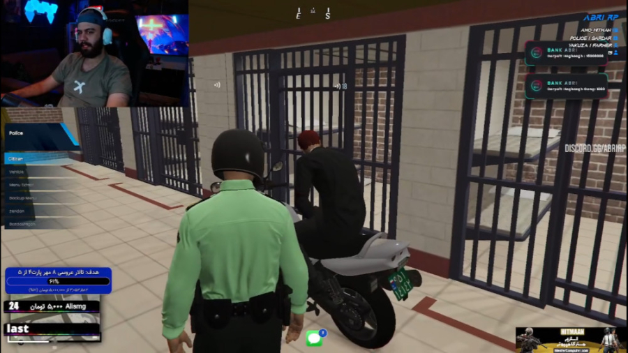 جی تی ای با موتور رفتم تو زندا...