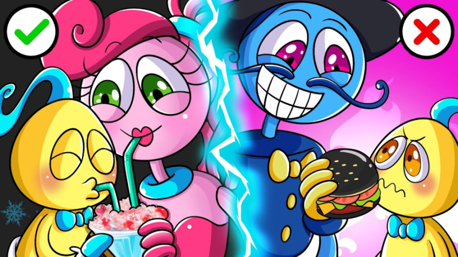 چالش غذای صورتی و سیاه مامی و...