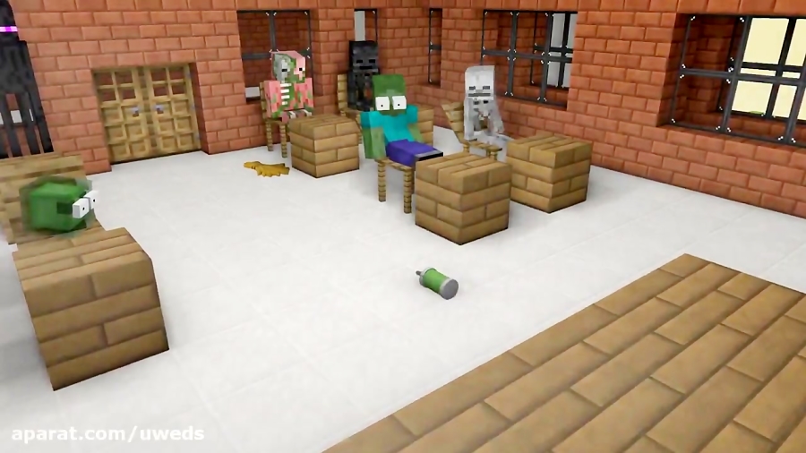انیمیشن ماینکرافت مدرسه هیولا...