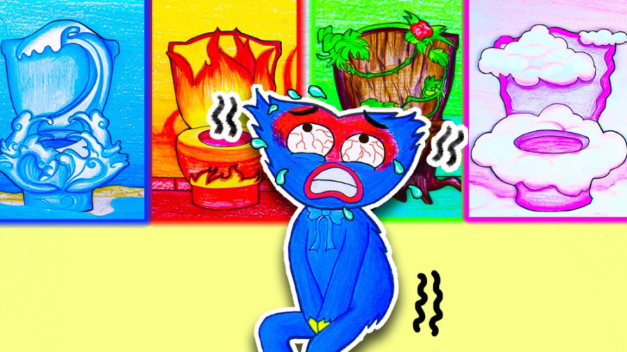 ایده کارتونی هاگی واگی  توالت...