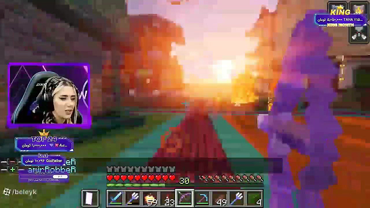 ماینکرفت با ملینا بلیک ترن هوا...