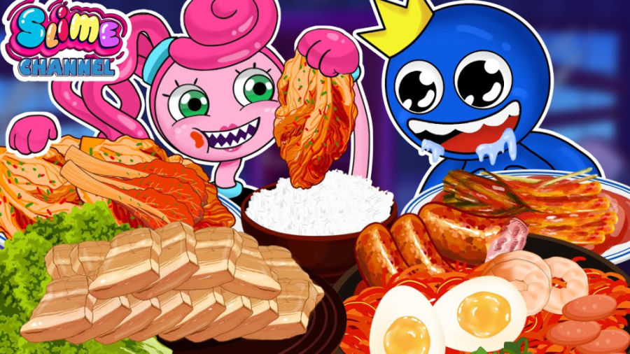 چالش غذا  بلو  ددی  بانزو بانی...