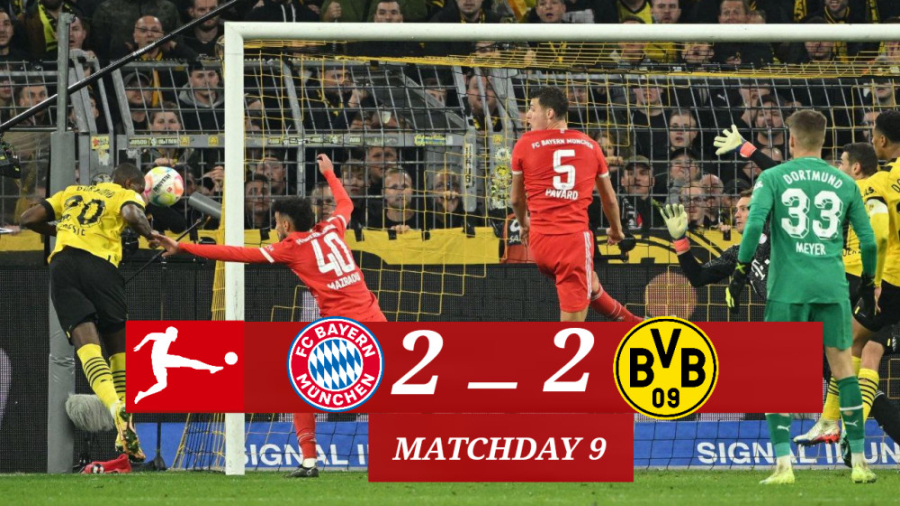 خلاصه دورتموند ۲ ۲ بایرن مونیخ...