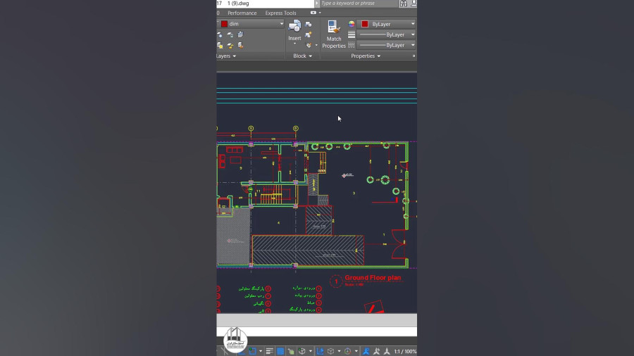 Dimspace Vertical خط اندازه در اتوکد (دستور DIMSPACE)