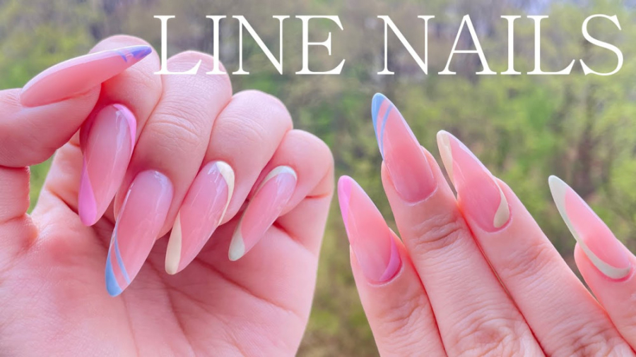 آموزش طراحی ناخن با خط های ساد...