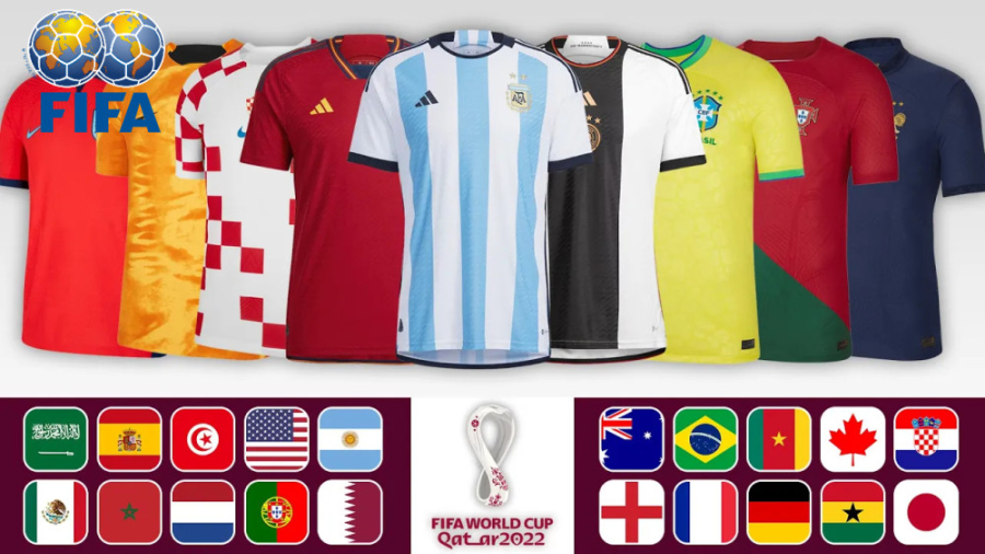 پیراهن های رسمی تیم های حاضر د...