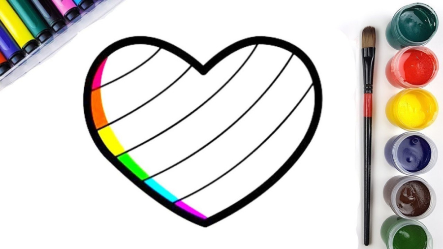 نقاشی قلب برای کودکان | نقاشی...