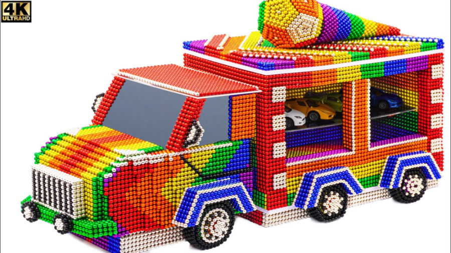 نحوه ساخت کامیون بستنی با توپ...