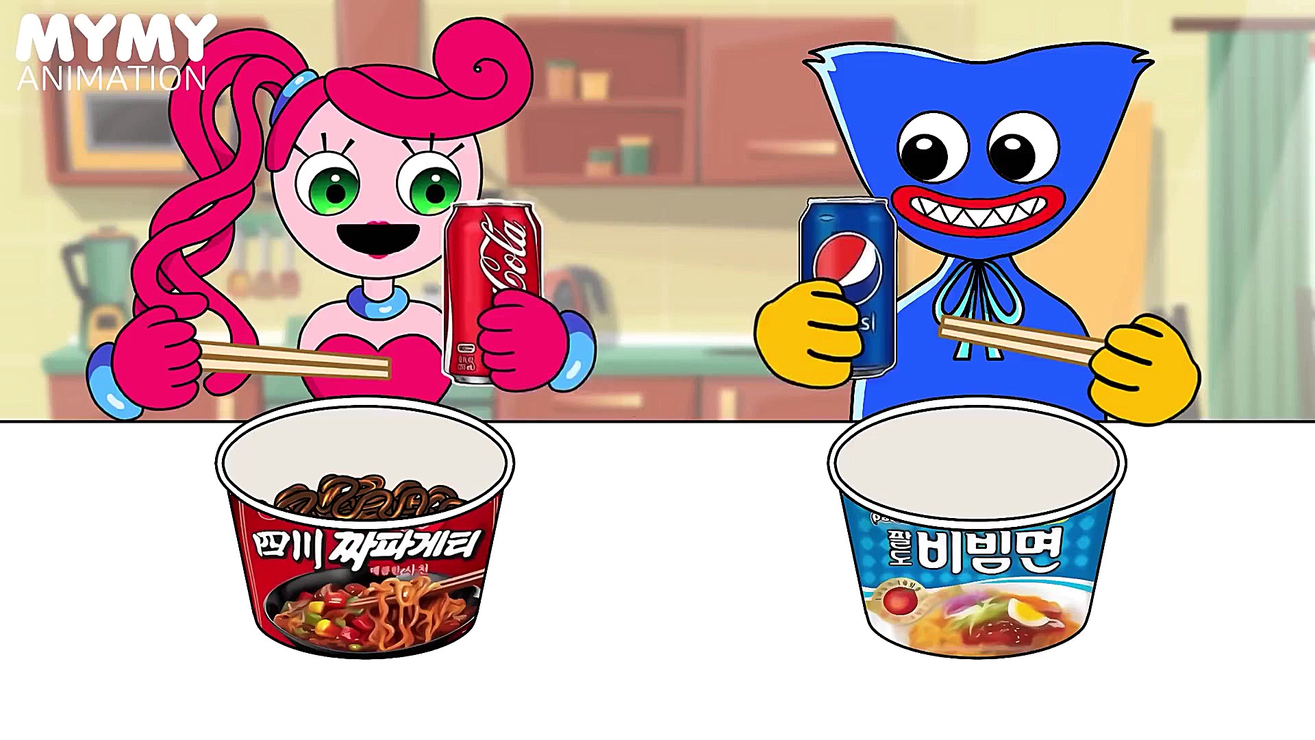 چالش غذا مامی و هاگی واگی