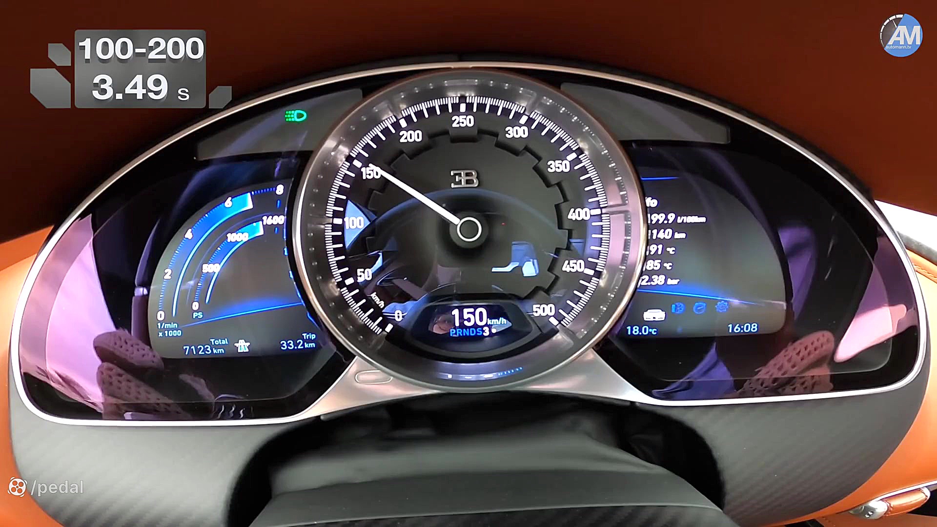 پشت فرمان بوگاتی شیرون سوپراسپ...