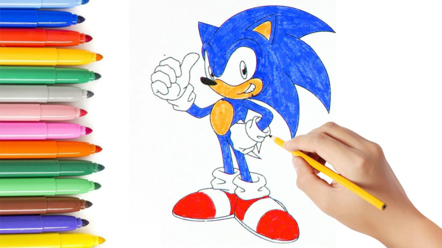 آموزش نقاشی سونیک به کودکان ،...