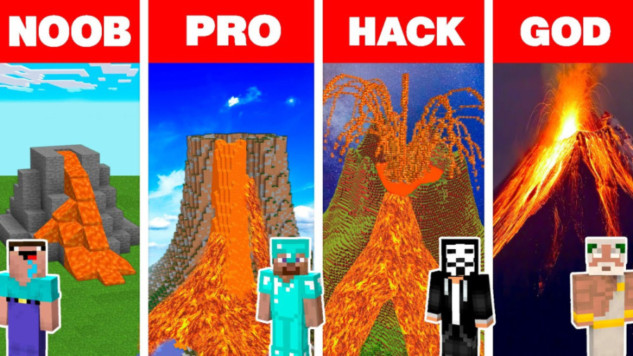 آتشفشان در ماینکرفت!! ماینکرفت...