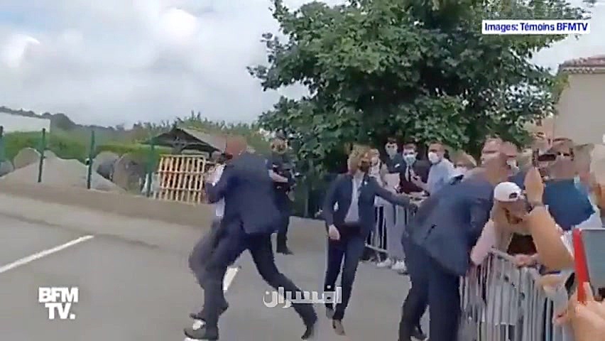 خخخ دوباره مکرون سیلی خورد