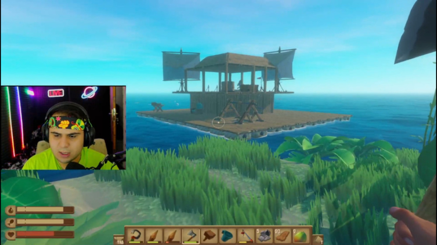 گیم پلی بازی raft با شزی ( رفت...