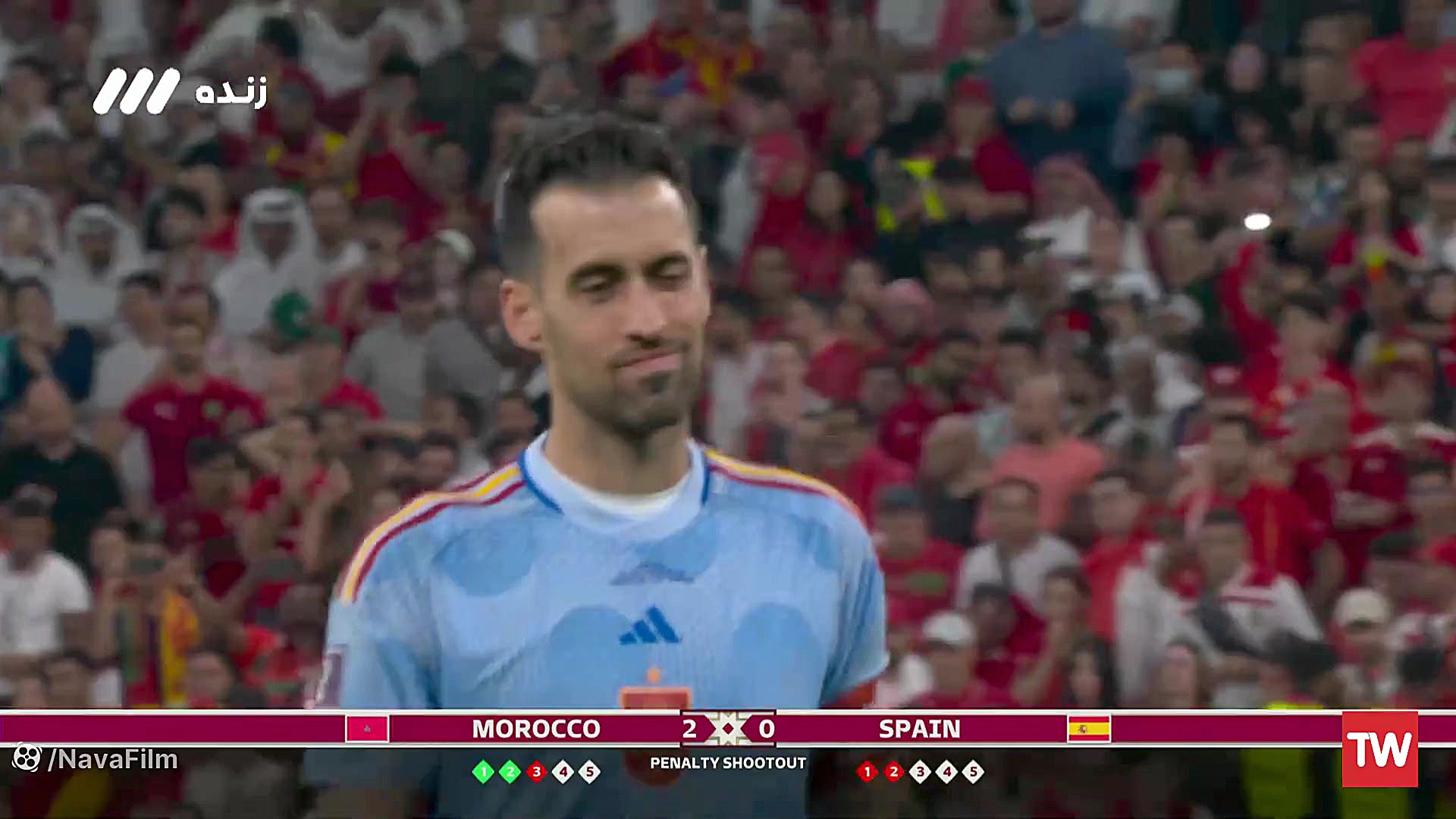 ضربات پنالتی مراکش ۳  ۰ اسپانی...