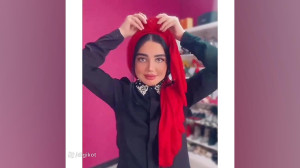 مدل بستن شال برای شب یلدا شال...