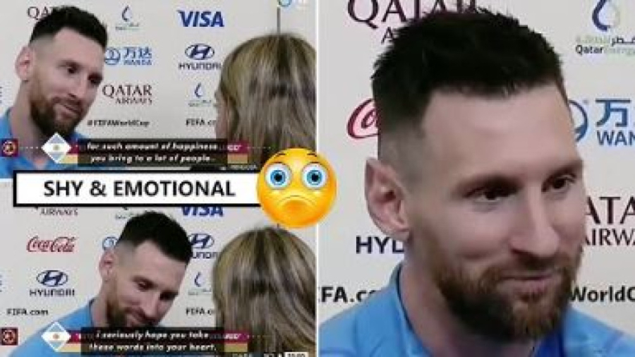 واکنش احساسی خجالتی مسی به صحب...