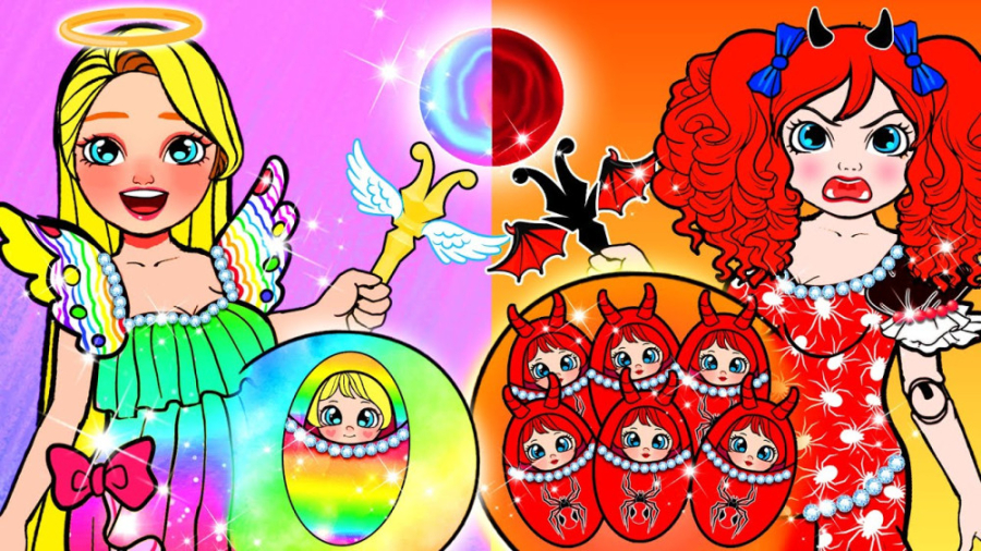 انیمیشن عروسک کاغذی  لباس فرشت...