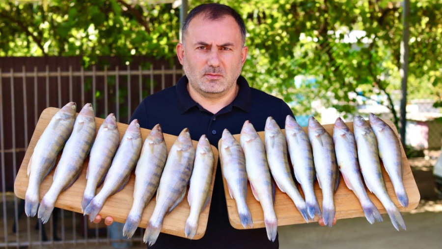 آشپزی در فضای باز  پخت ماهی با...