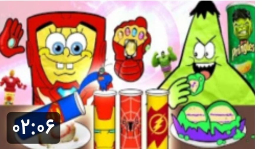 چالش با باب اسفنجی|آسمر فود با...