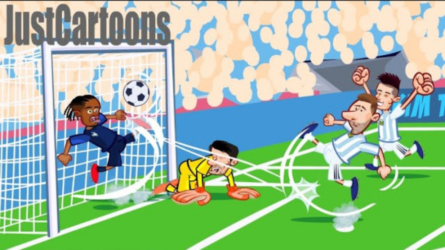 کارتون بازی آرژانتین و فرانسه|...