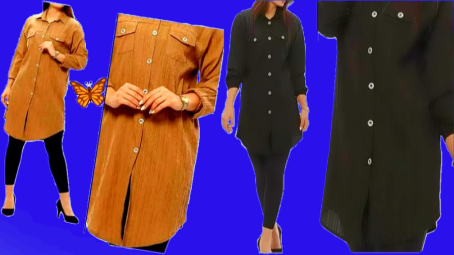 کد 1079شومیز با رنگ بندی