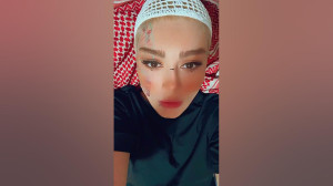 سحر قریشی و صورت خالکوبی شده