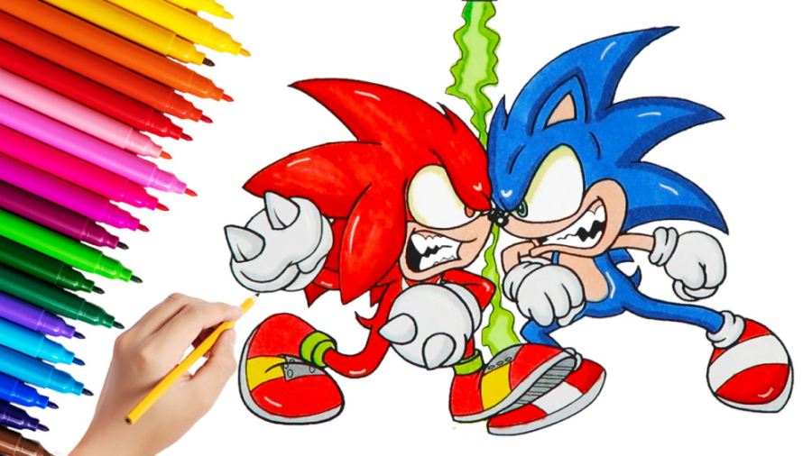 آموزش نقاشی و رنگ آمیزی سونیک...