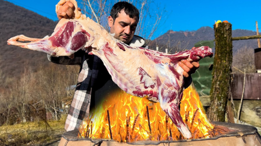 پخت بره کامل در تنور | دستور ا...