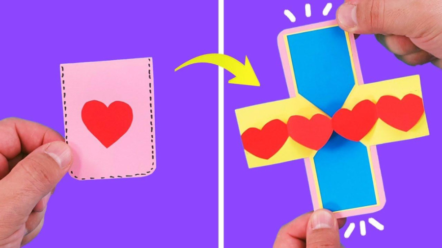 آموزش اوریگامی , کارت تبریک عش...